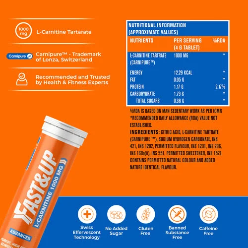 Buy L Carnitine Supplements & Tablets Online in India Fast&Up