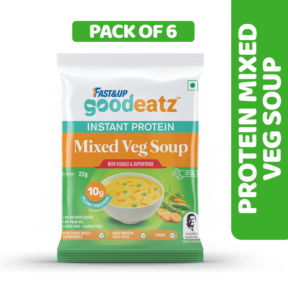 Buy Instant Protein Mixed Vegetarian Soup Mix Online Fast&Up